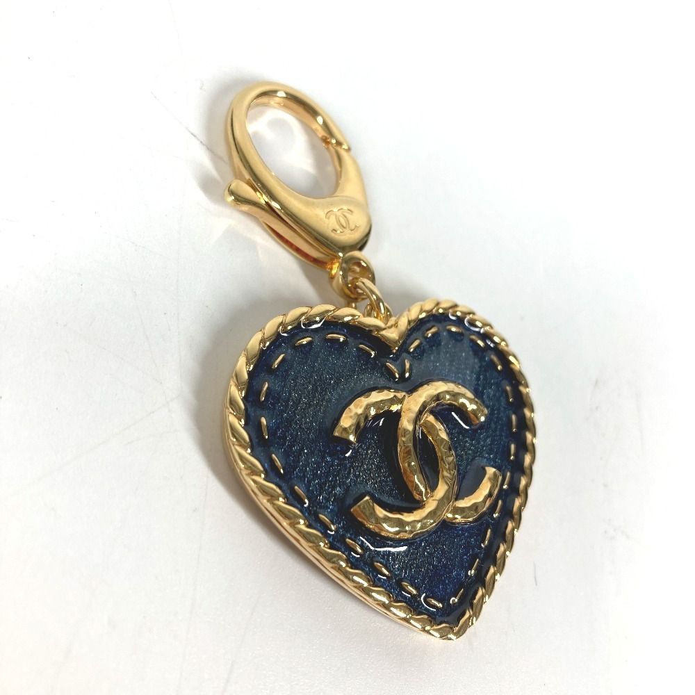 CHANEL シャネル キーホルダー ハート CC ココマーク ロゴ デニム