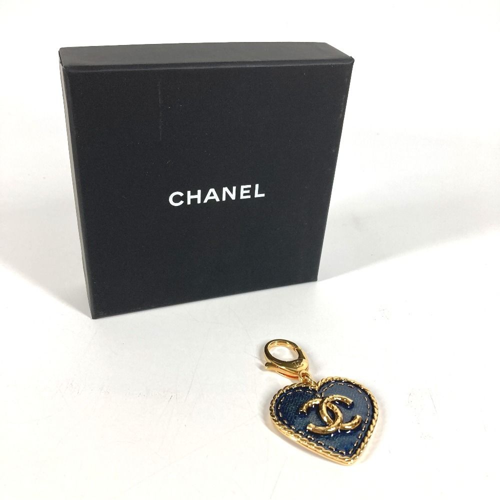 CHANEL シャネル キーホルダー ハート CC ココマーク ロゴ デニム