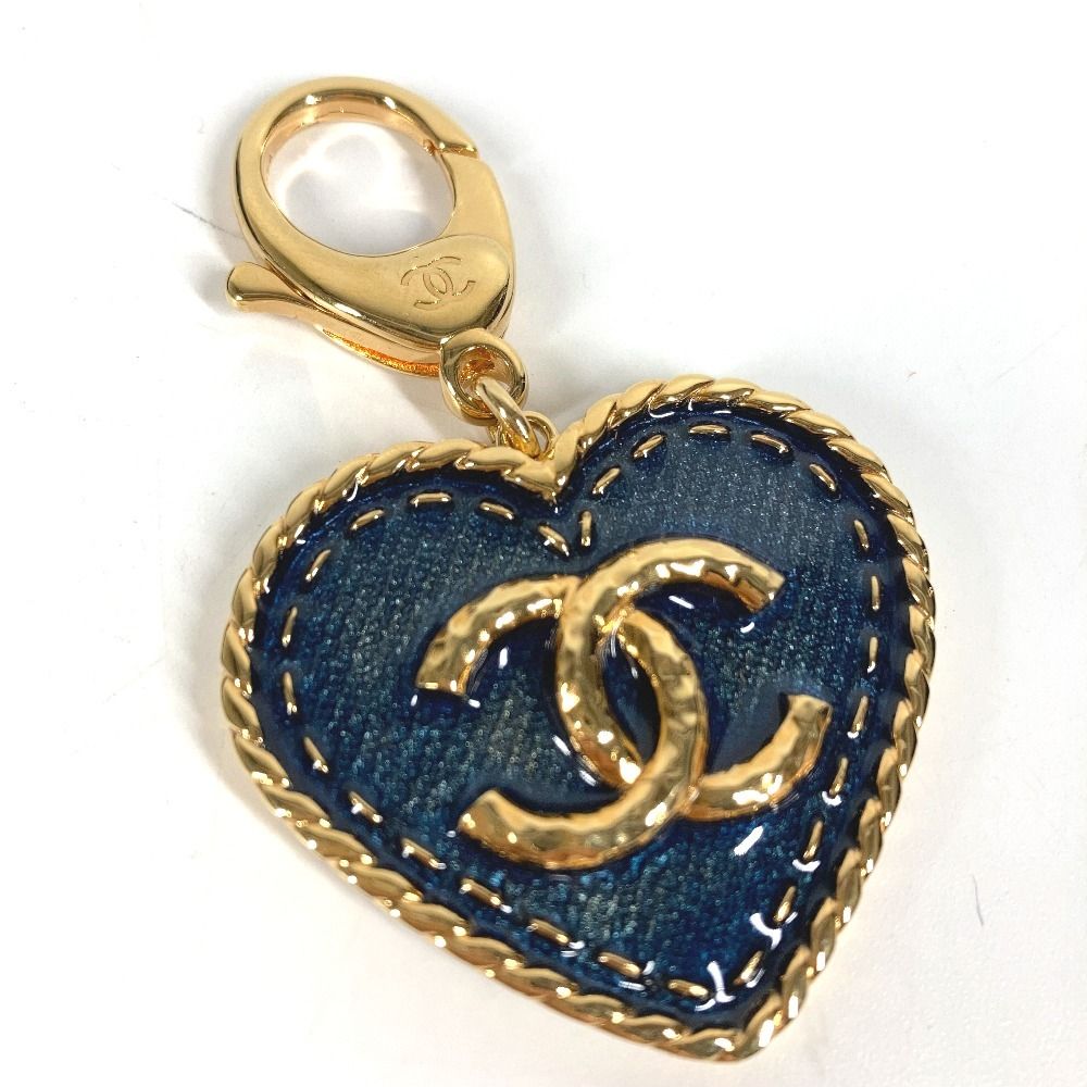 CHANEL シャネル キーホルダー ハート CC ココマーク ロゴ デニム