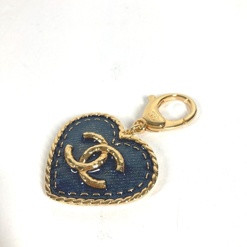 CHANEL シャネル キーホルダー ハート CC ココマーク ロゴ デニム