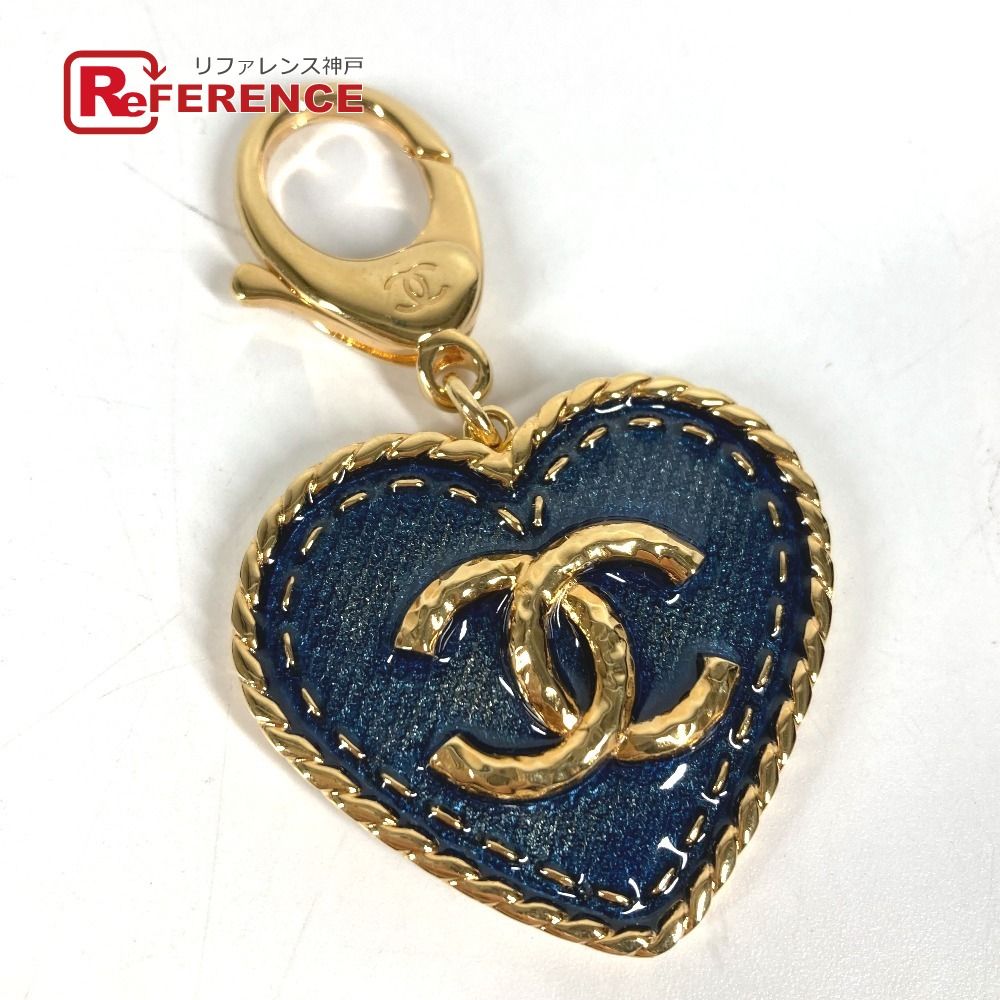 CHANEL シャネル キーホルダー ハート CC ココマーク ロゴ デニム