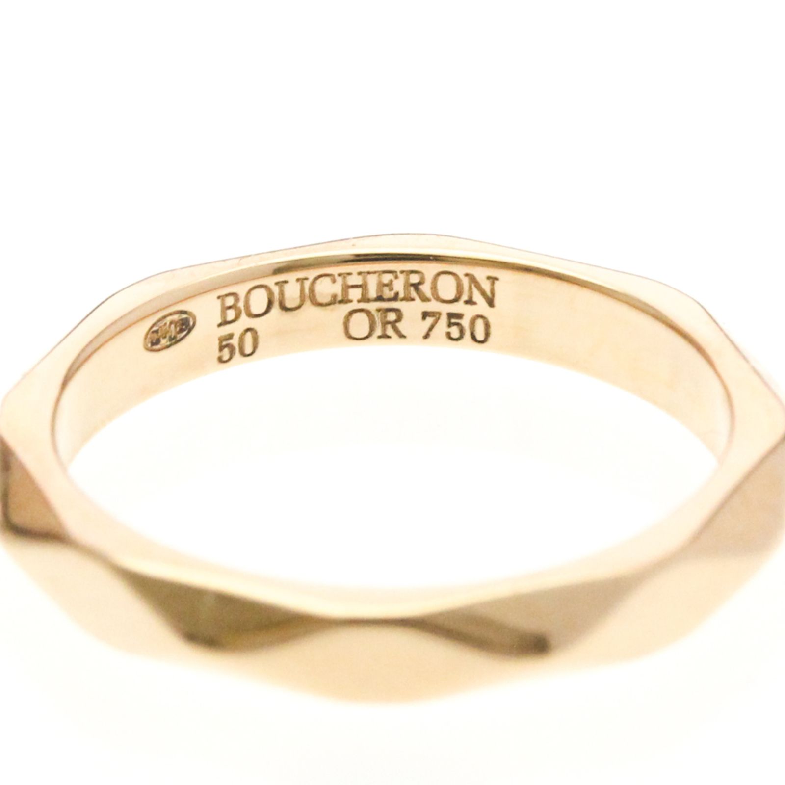 ブシュロン(Boucheron) ファセット リング 1P ダイヤモンド K18ピンク