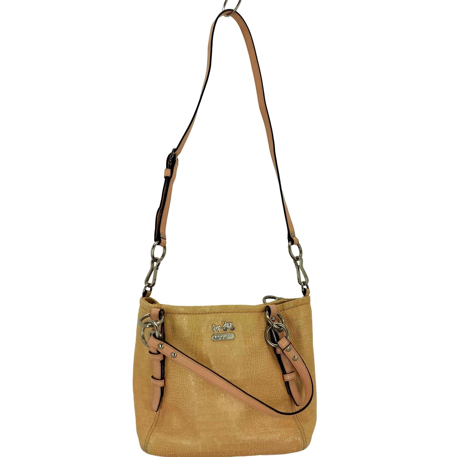 コーチ COACH クロコ型押し 2WAY レザーハンドバッグ ショルダーバッグ