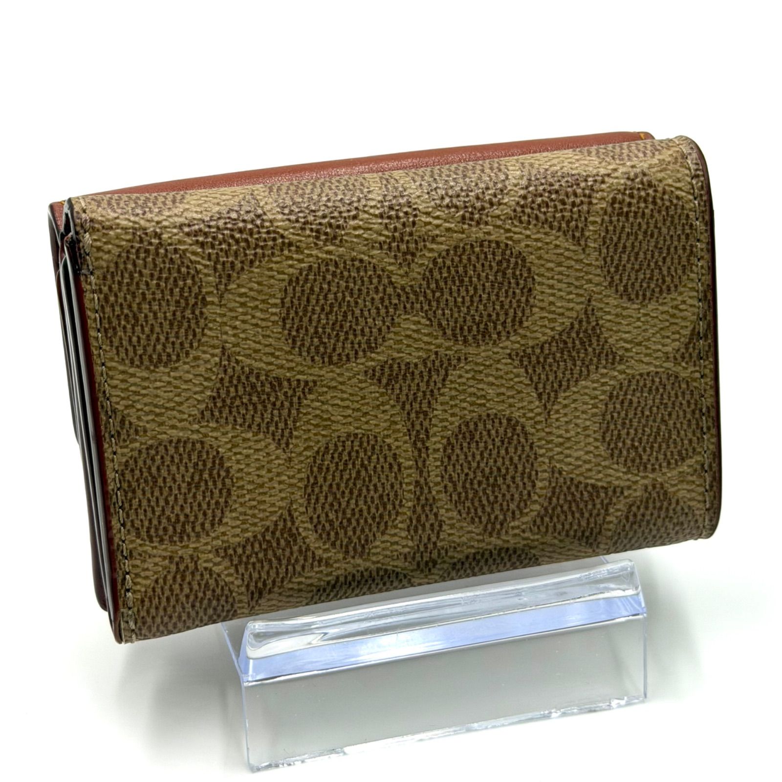 コーチ COACH シグネチャー ミニ トライフォールド ウォレット 三 
