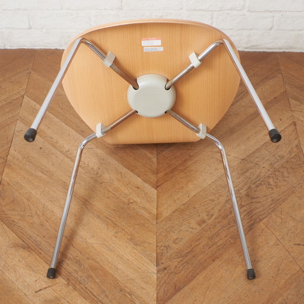 【発送の場合は即購入不可】 正規品 Fritz Hansen セブンチェア 3107 ビーチ 名作 椅子 北欧 デンマーク アルネ ヤコブセン フリッツハンセン スタッキング 98638 セブンチェア 3107 / ナチュラルウッド ビーチ / クローム脚FRITZ