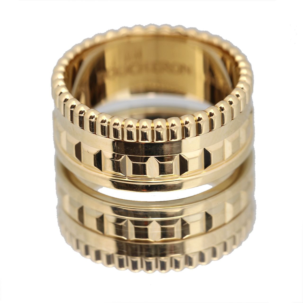 美品 ブシュロン BOUCHERON キャトル ラディアント リング ♯48 YG 