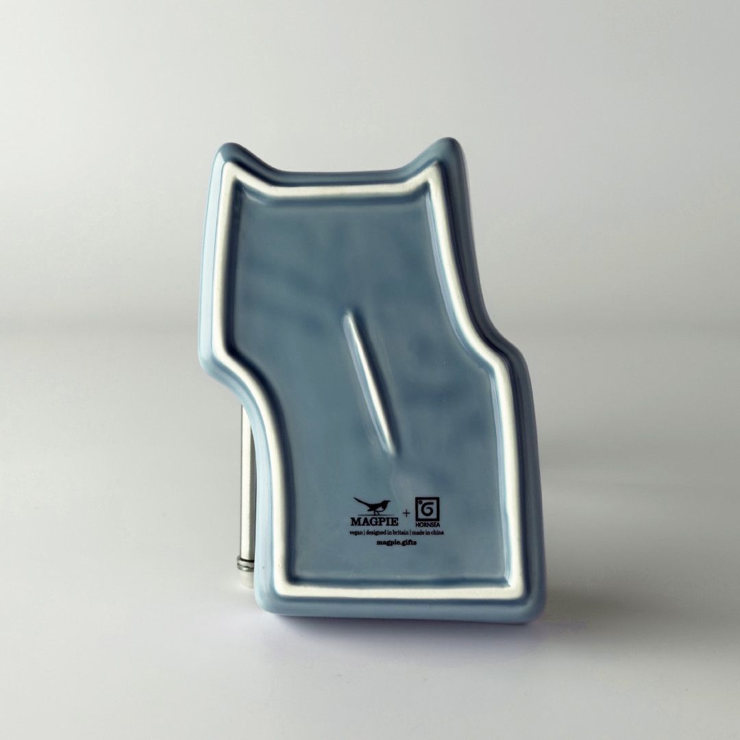 Hornsea Cat Trinket Dish Teal 猫 皿 トレイ イギリス 輸入 雑貨