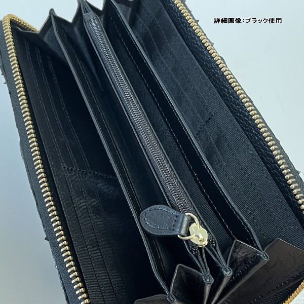 202 黒 ブラック パイソン 蛇革 ラウンドファスナー長財布 新品 - メルカリ