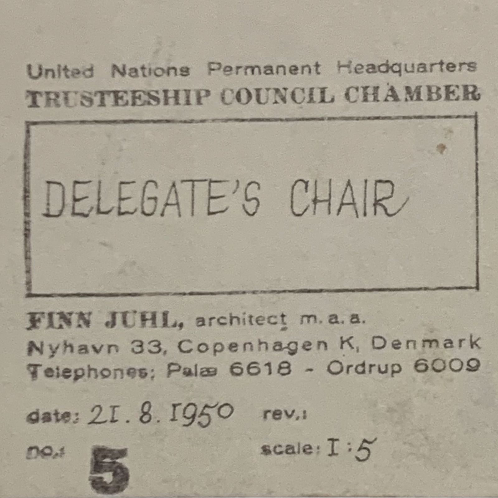 Finn Juhl｜ポスター｜Delegate's Chair 1950｜Ordrupgaard｜公式｜50