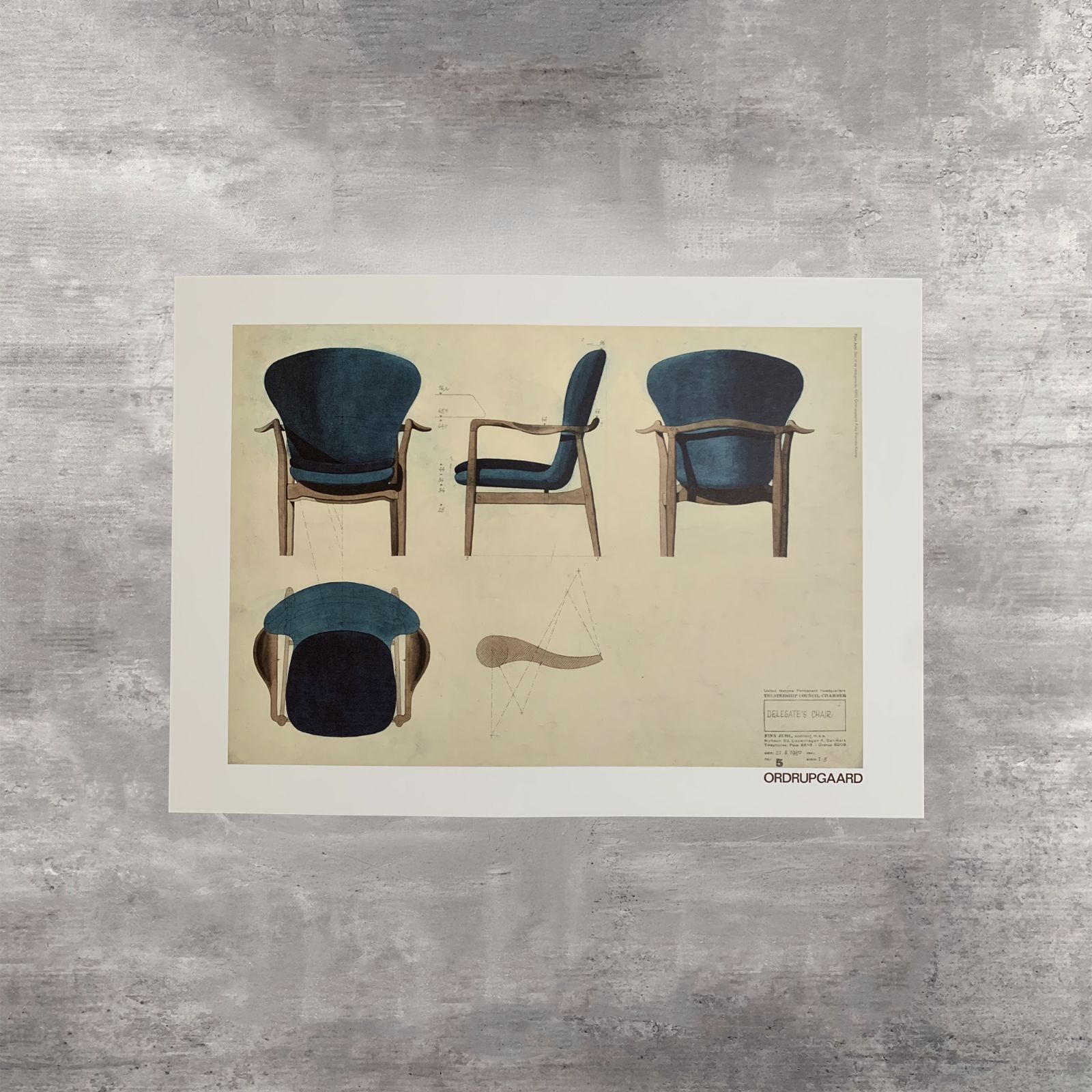 Finn Juhl｜ポスター｜Delegate's Chair 1950｜Ordrupgaard｜公式｜50