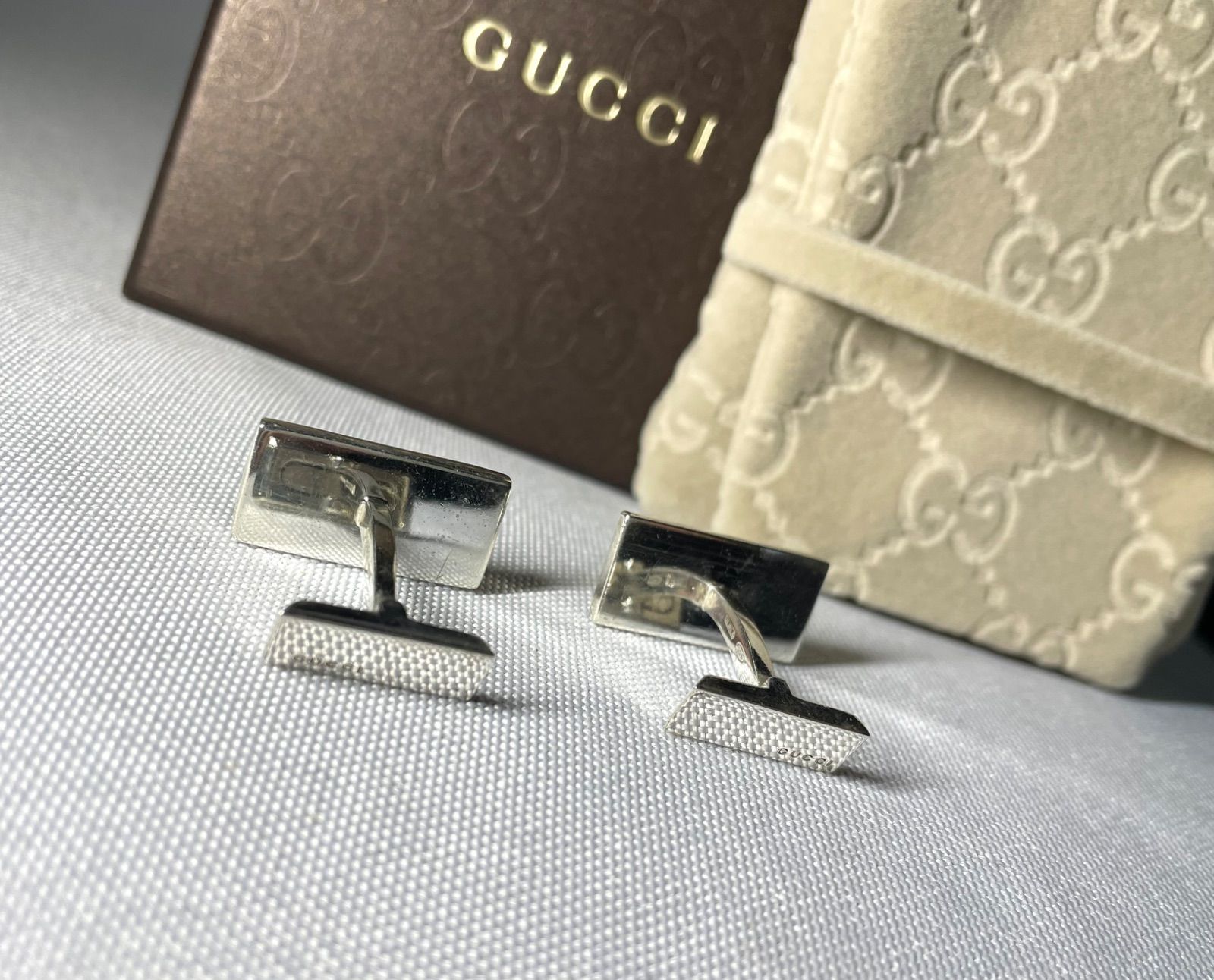 希少 GUCCI グッチ ブランドロゴ文字 スターリングシルバー SV925
