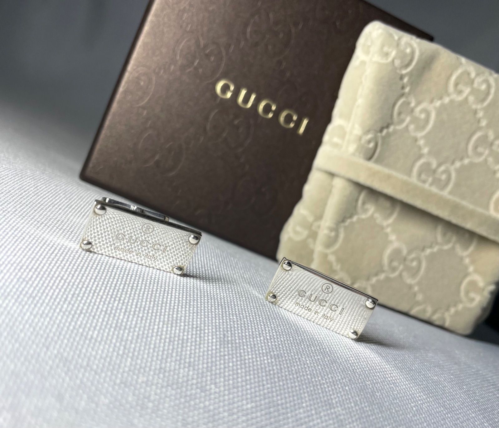希少 GUCCI グッチ ブランドロゴ文字 スターリングシルバー SV925