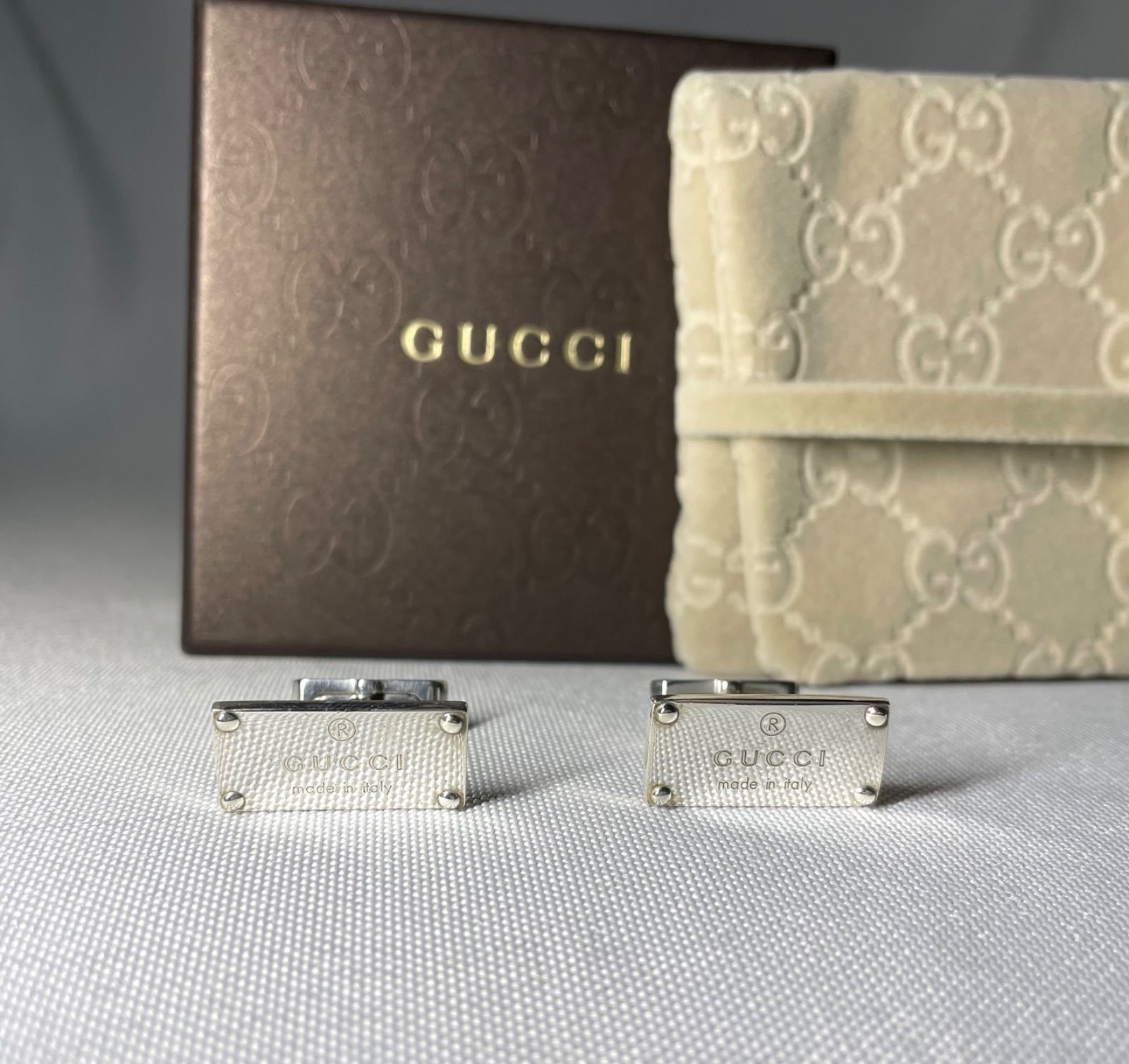 希少 GUCCI グッチ ブランドロゴ文字 スターリングシルバー SV925