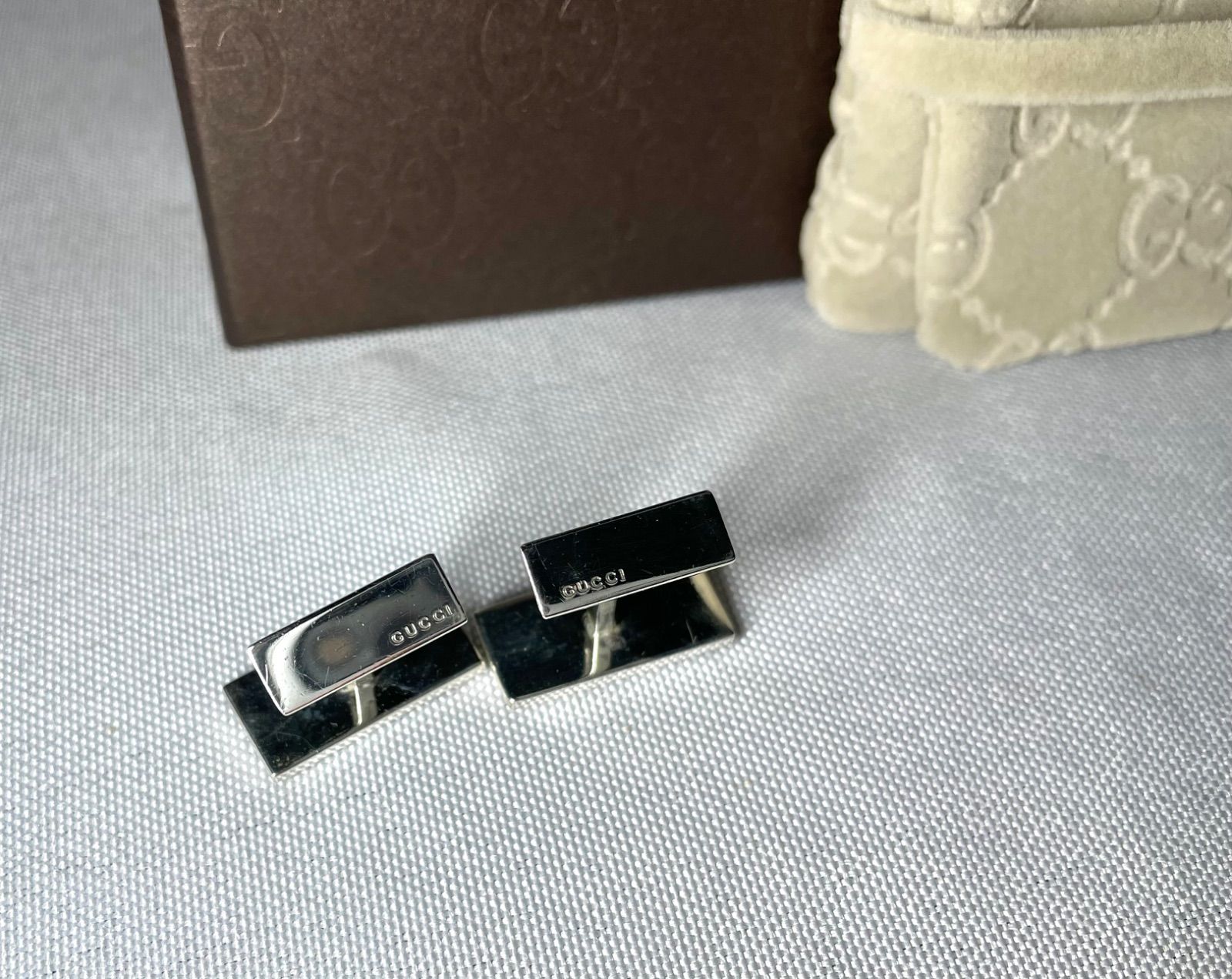 希少 GUCCI グッチ ブランドロゴ文字 スターリングシルバー SV925
