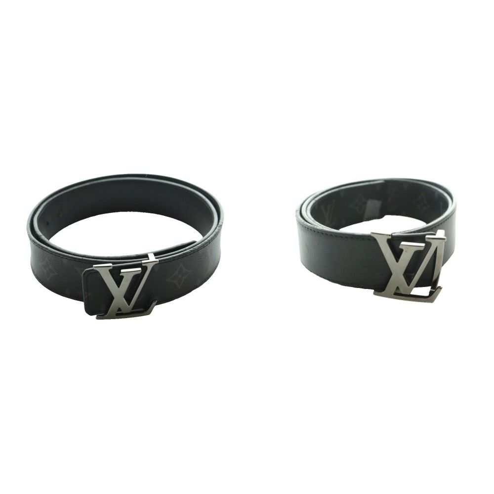 ルイヴィトン LV イニシャル 40MM モノグラム ベルト 90/36 M9821 ユニセックス ブラウン ブラック 中古