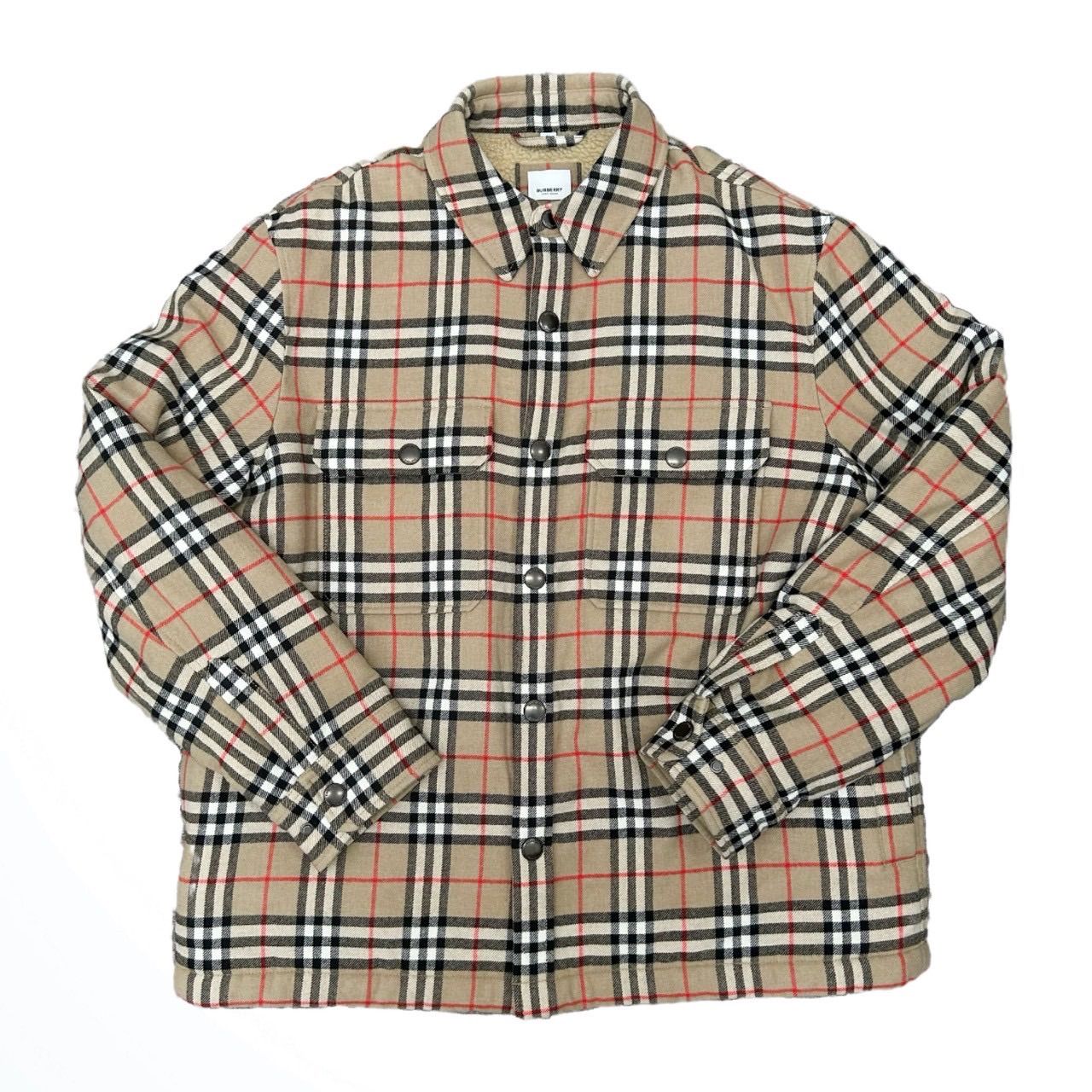BURBERRY バーバリー ノバチェック ボア ジャケット XL ベージュ