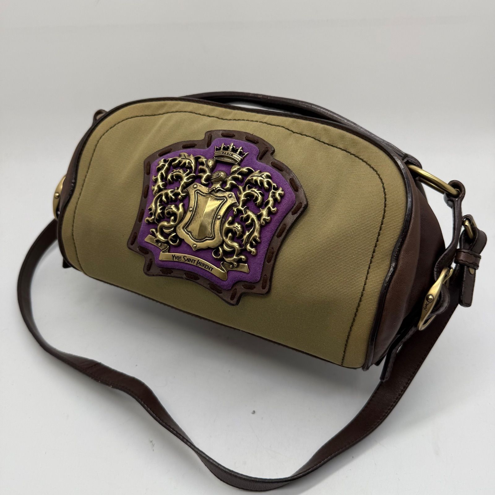 Yves Saint Laurent 00s special archive rive gauche emblem HOBO bag 