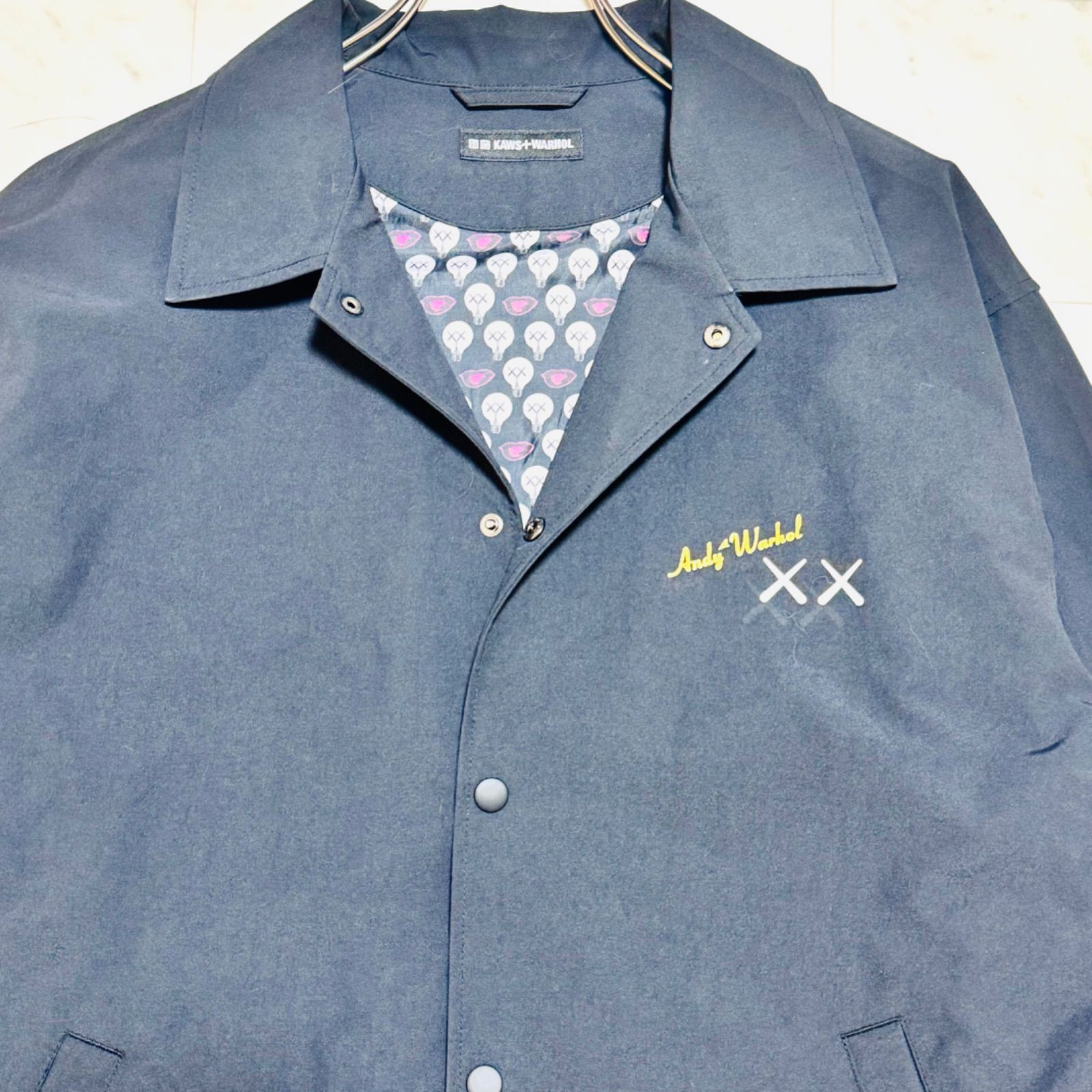 UNIQLO KAWS + Warhol コーチジャケット ブラック XL 474138 - メルカリ