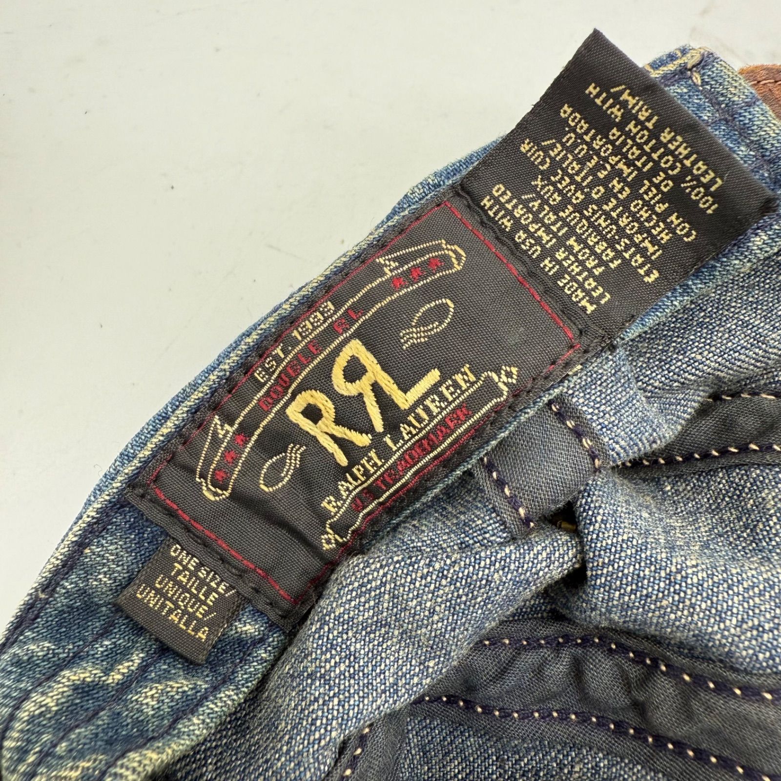 RRL Ralph Lauren 90s USA vintage special denim cap ダブルアール
