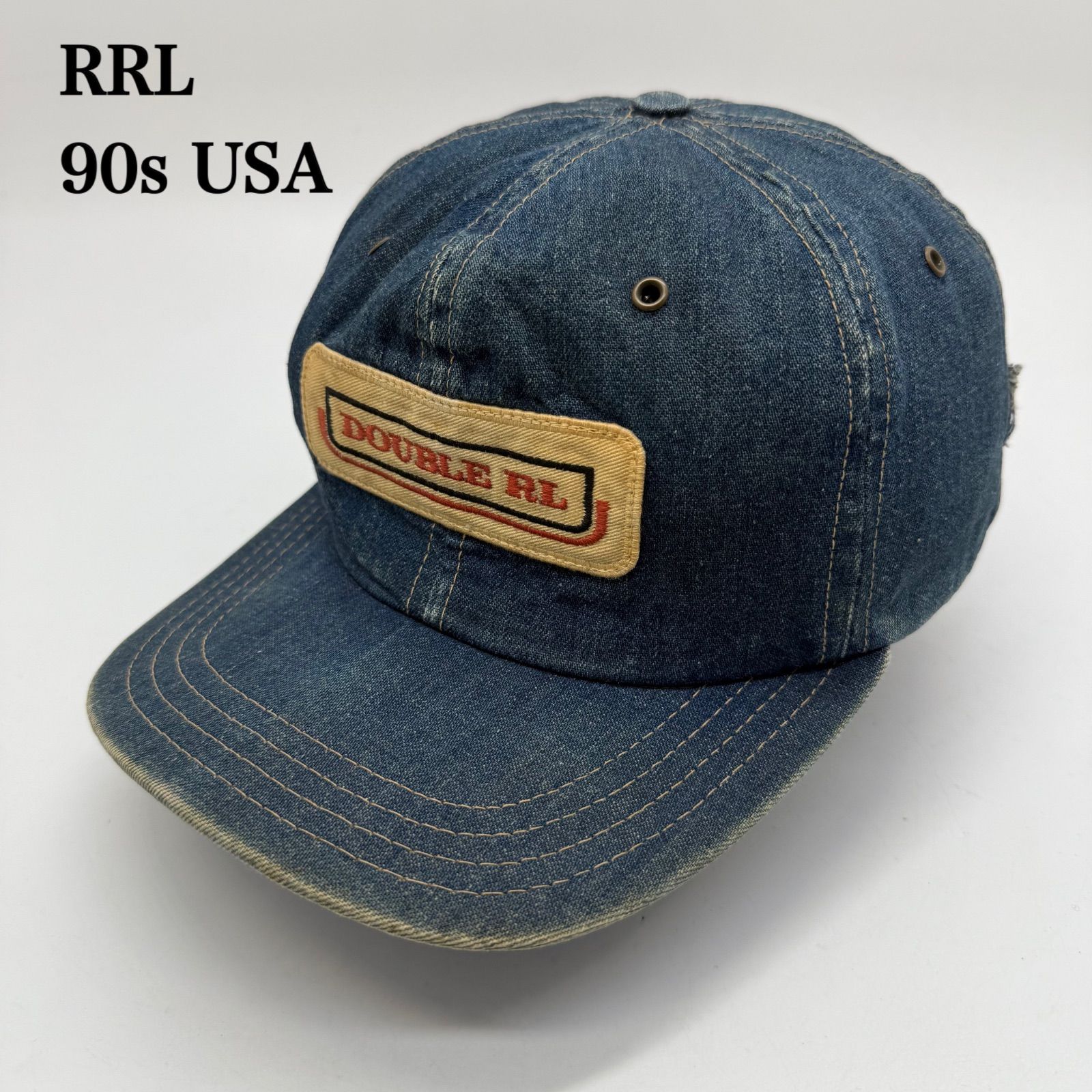 RRL Ralph Lauren 90s USA vintage special denim cap ダブルアール