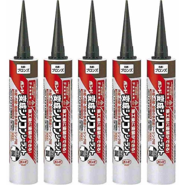 コニシ - ボンド 変成シリコンシーラント ブロンズ(333ml) 5個セット