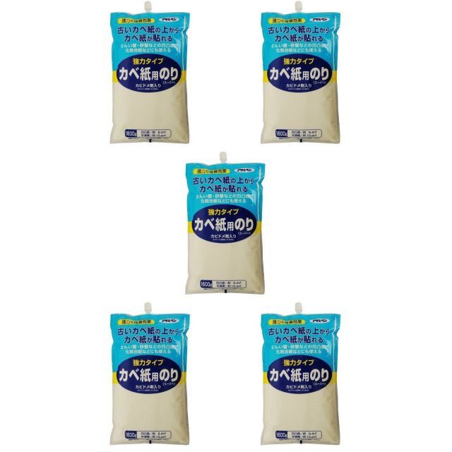 アサヒペン 強力タイプカベ紙用のり １６００Ｇ ７７５ 5個セット 4,867円