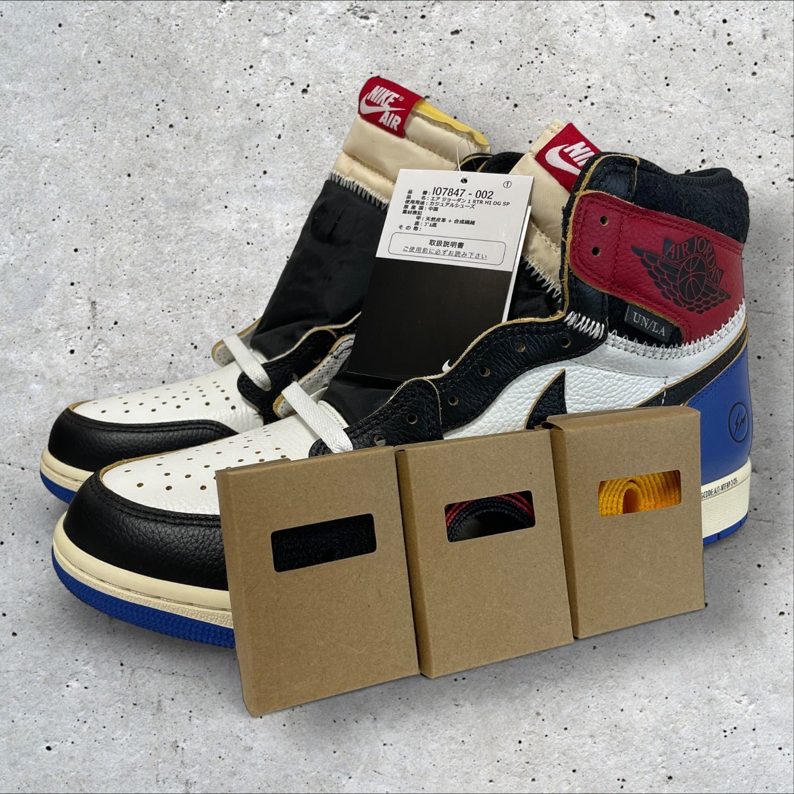 定価:29700円 fragment design × UNION Nike Air Jordan 1 High OG 