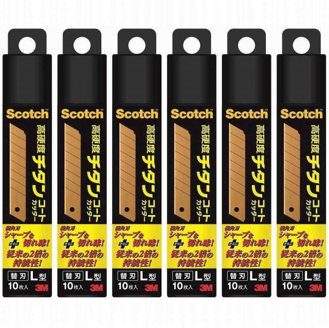 スリーエムジャパン(3M) - スコッチ チタンコートカッター Lサイズ 用替え刃 10枚入 - TI-CRL10 6個セット