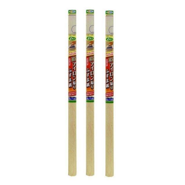 アサヒペン ＥＸアイロン貼りふすま紙 ２枚入り Ｎｏ．２０５つゆ草 3本セット