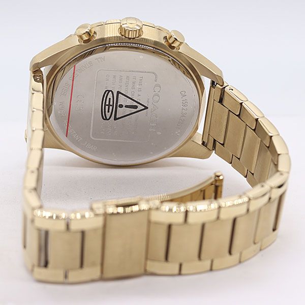 新品同様 箱付 稼働 コーチ コール ウォッチ 44MM クロノグラフ CA 