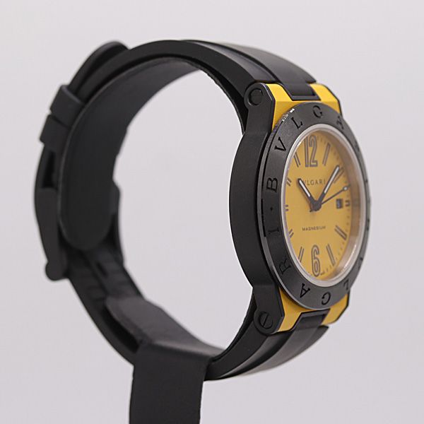  稼働 箱|保付 ブルガリ ディアゴノ マグネシウム DG41SMC PO00288 AT|自動巻 黄文字盤 メンズ腕時計 8825410 3ANT ABC19109 KMT 新作入荷 自動巻き時計 腕時計(アナログ)