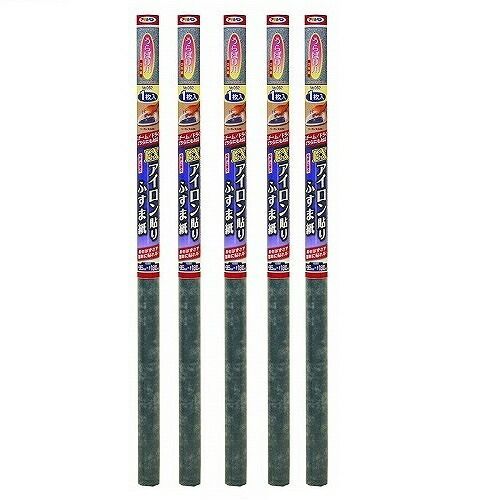 アサヒペン ＥＸアイロン貼りふすま紙うらばり用 ９５ＣＭＸ１８０ＣＭ Ｎｏ．０８２無地 5本セット