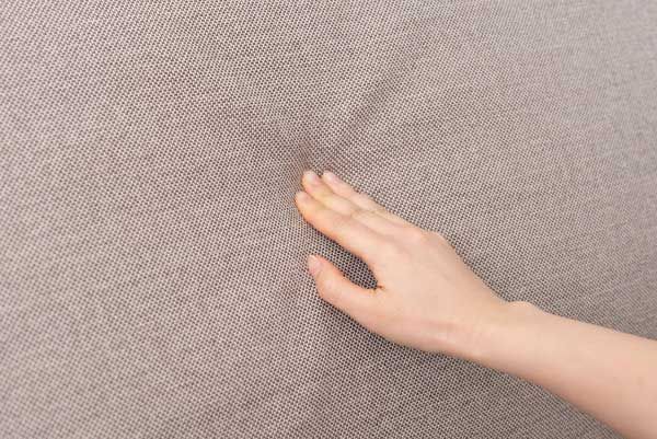 ２人掛けファブリックアームレスソファ ロータイプ使用可