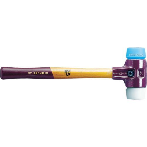 ＨＡＬＤＥＲ　シンプレックスハンマー　ＴＰＥ（青）ポリエチレン（白）頭径５０ｍｍ