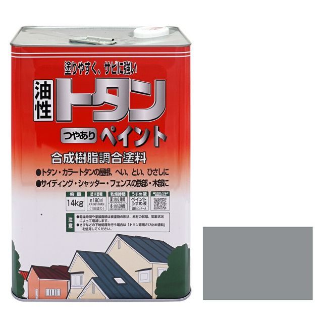 ニッペホームプロダクツトタンつやありペイント 14kg 6色グレー