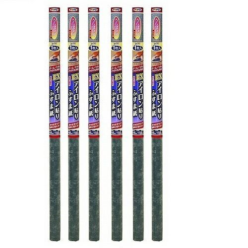アサヒペン ＥＸアイロン貼りふすま紙うらばり用 ９５ＣＭＸ１８０ＣＭ Ｎｏ．０８２無地 6本セット