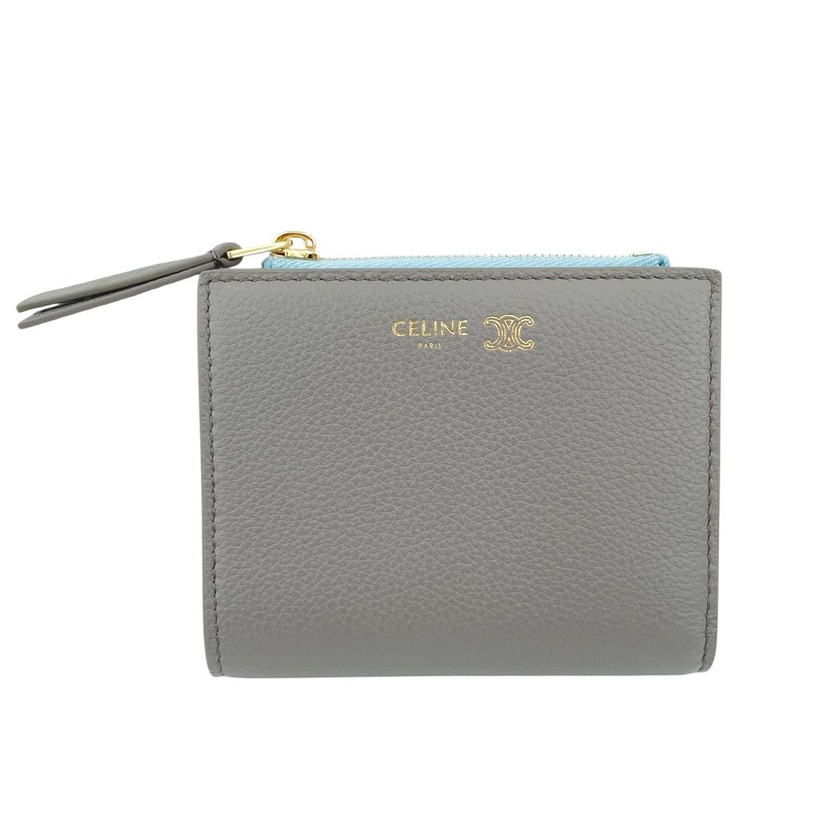 中古】 CELINE セリーヌ トリオンフ スタンプ グレインドカーフスキン