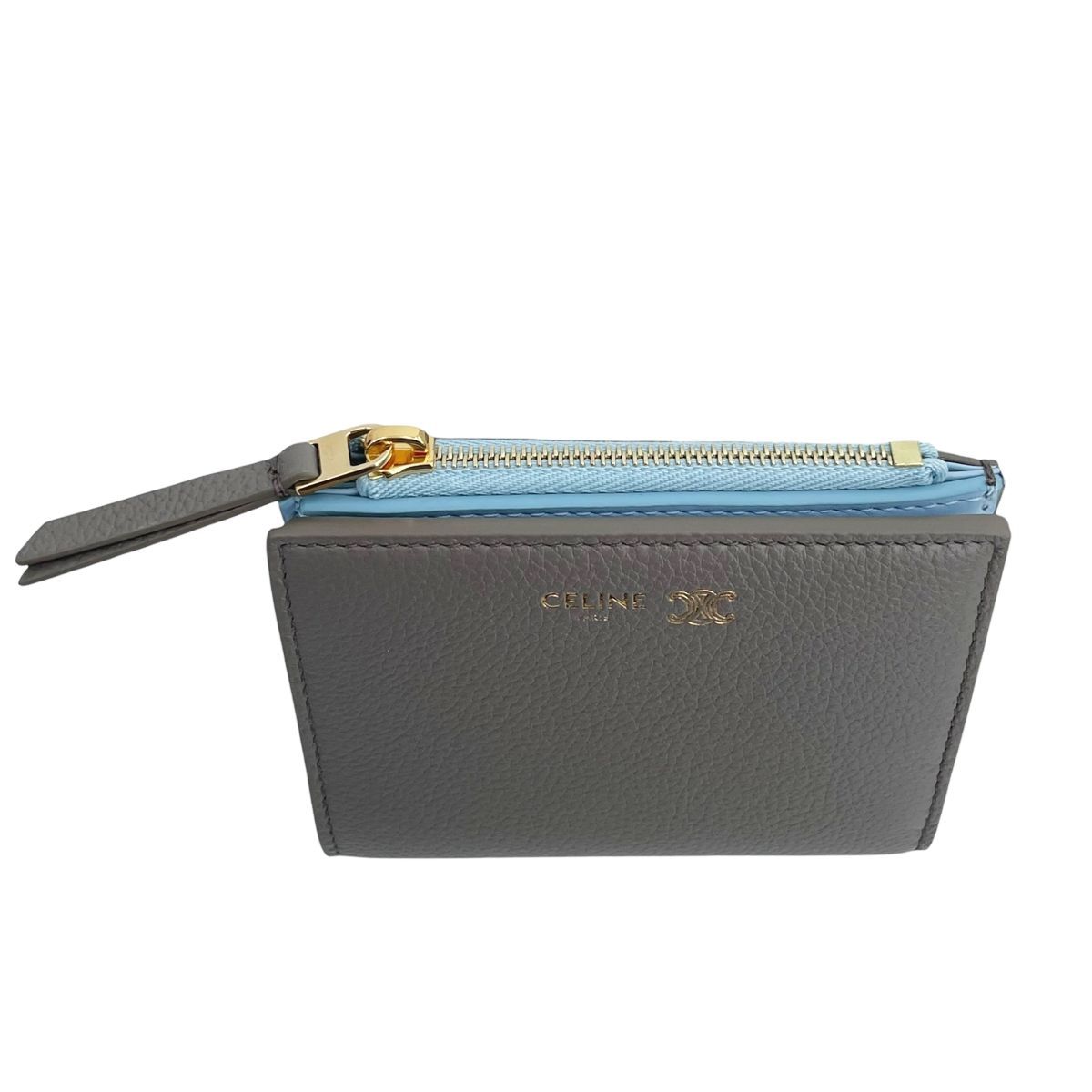 中古】 CELINE セリーヌ トリオンフ スタンプ グレインドカーフスキン 