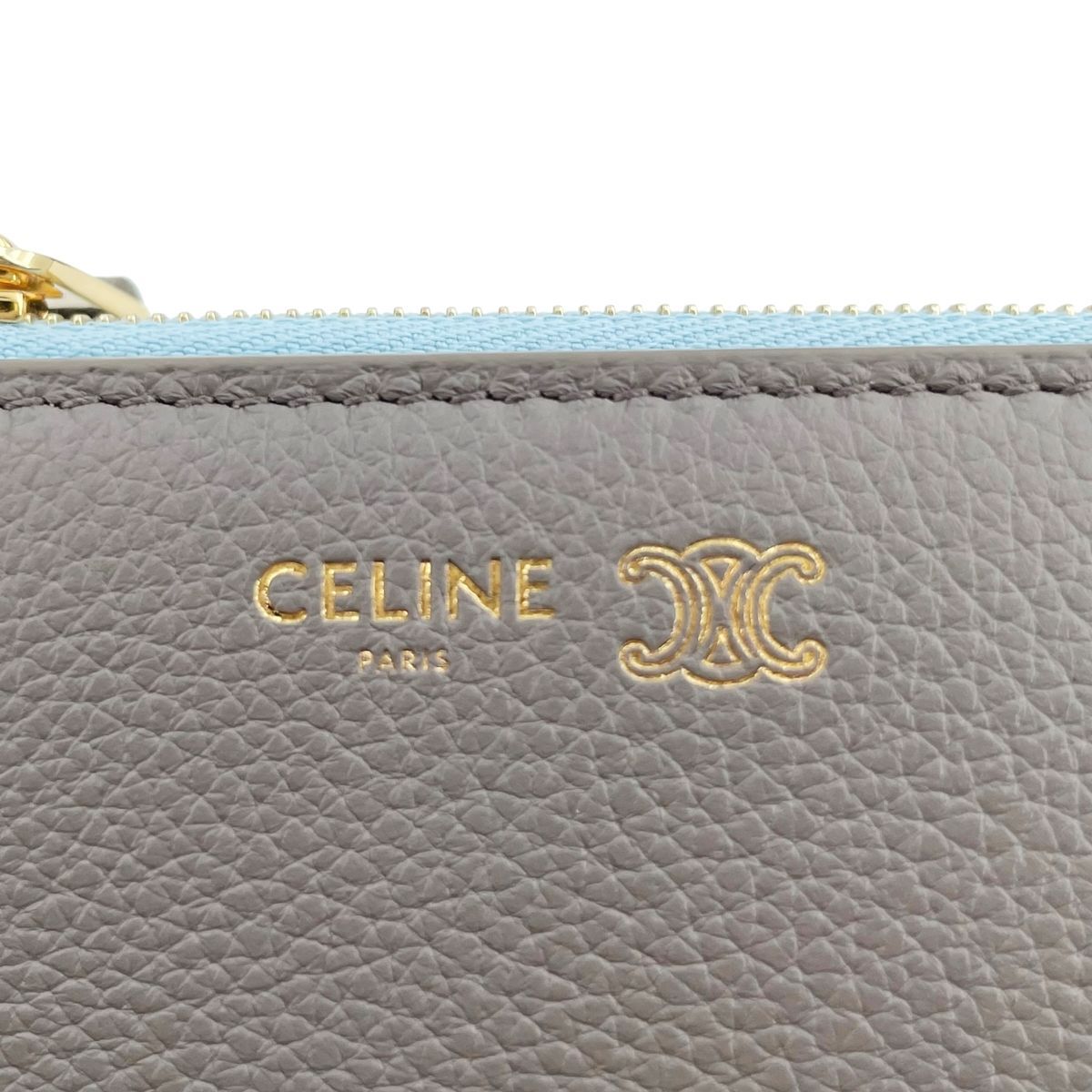 中古】 CELINE セリーヌ トリオンフ スタンプ グレインドカーフスキン