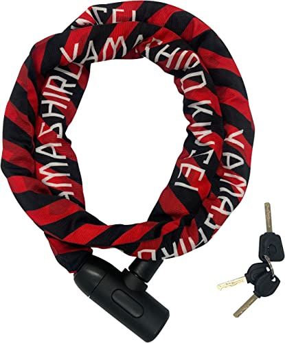 新品 山城(Yamashiro) バイクロック チェーンロック 1800mm Φ10mm 鍵3本付属 盗難防止 山城謹製 YKL-005 レッド YKL005CHL-1800RD 5,428円