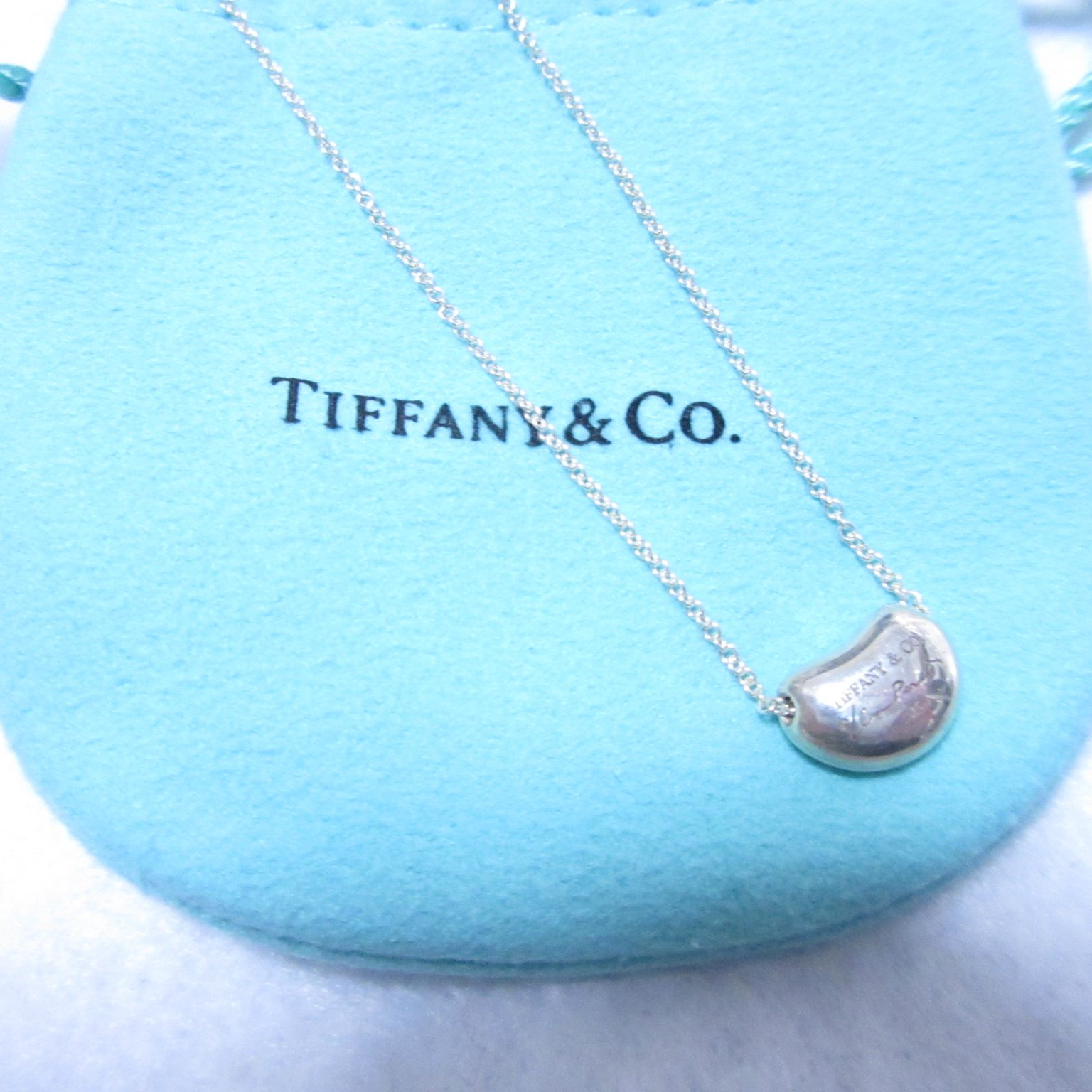 美品 Tiffany & Co. ティファニー スモール ビーン ネックレス 