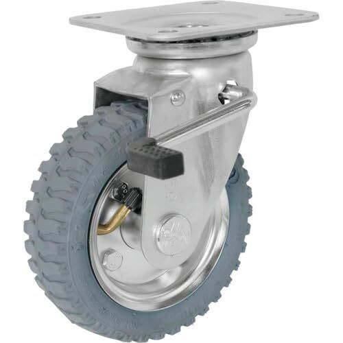 新品 シシクSISIKUアドクライス(SISIKU Ad Krais) 空気入車輪付キャスター 自在ストッパー付 153mm AIJB-6-2G