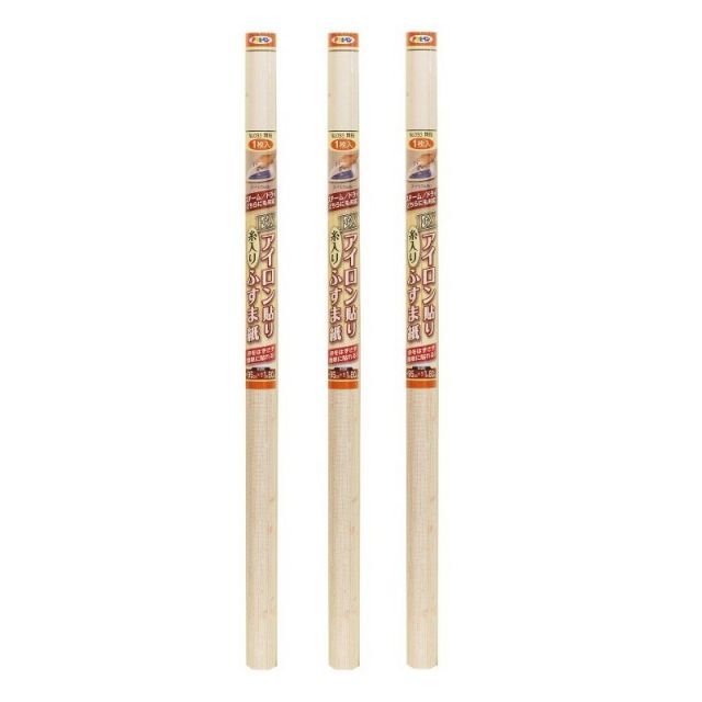 アサヒペン ＥＸアイロン貼り糸入りふすま紙 ９５ＣＭＸ１８０ＣＭ Ｎｏ．０９３舞桜 3本セット