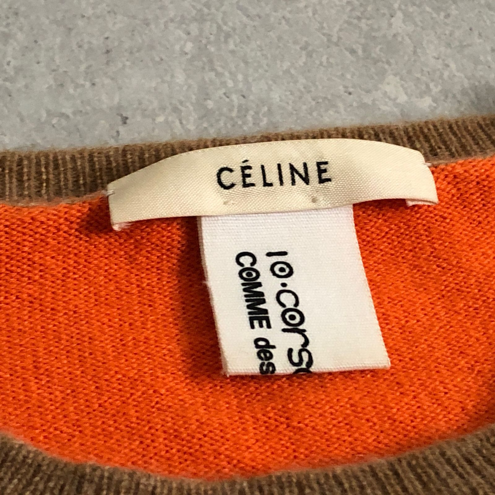 CELINE x コルソコモ COMME des GARCONS 別注パネル切替カシミヤ 