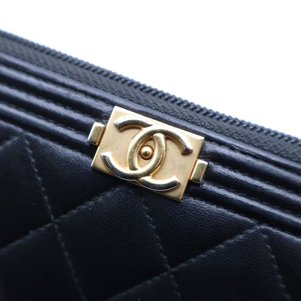CHANEL (シャネル) ボーイシャネル ラウンドファスナー財布 ロング