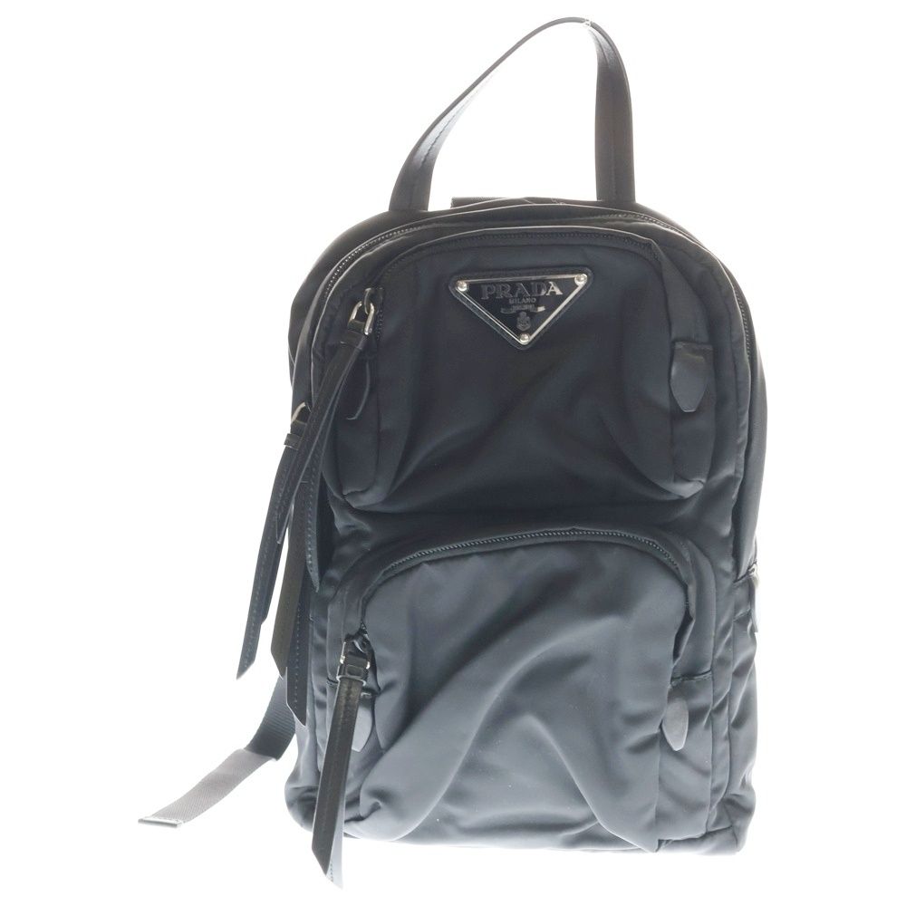 PRADA (プラダ) ナイロン ボディバッグ ウエストバッグ ショルダーバッグ ブラック ナイロン 1BZ026 シルバー金具