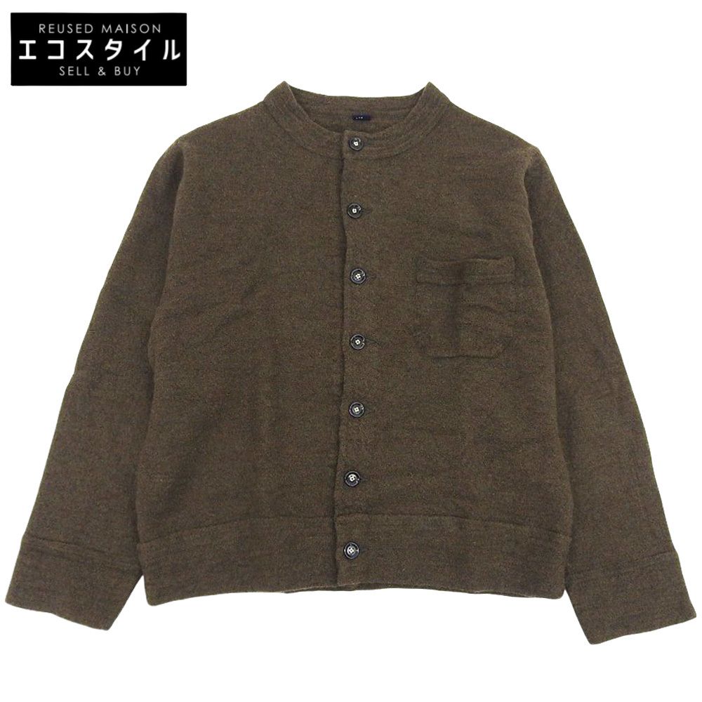 フォーティファイブ アール 美品 アルル縮絨のプティカーディガン レディース 3 カーキ 71180024 3 45R フォーティファイブ アール 美品 アルル縮絨のプティカーディガン