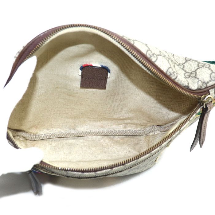 グッチ GGスプリーム クーリエ ボディバッグ ベージュ 529711 GUCCI Courrier GG Supreme Canvas Belt Bum Bag Beige 529711