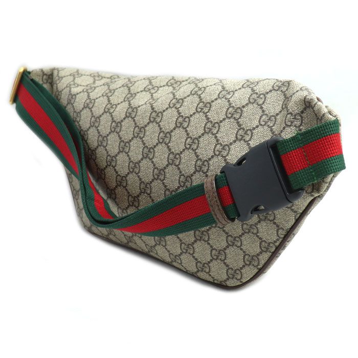 グッチ GGスプリーム クーリエ ボディバッグ ベージュ 529711 GG (美品) グッチ GUCCI クーリエ ベルトバッグ ボディバッグ ウエスト