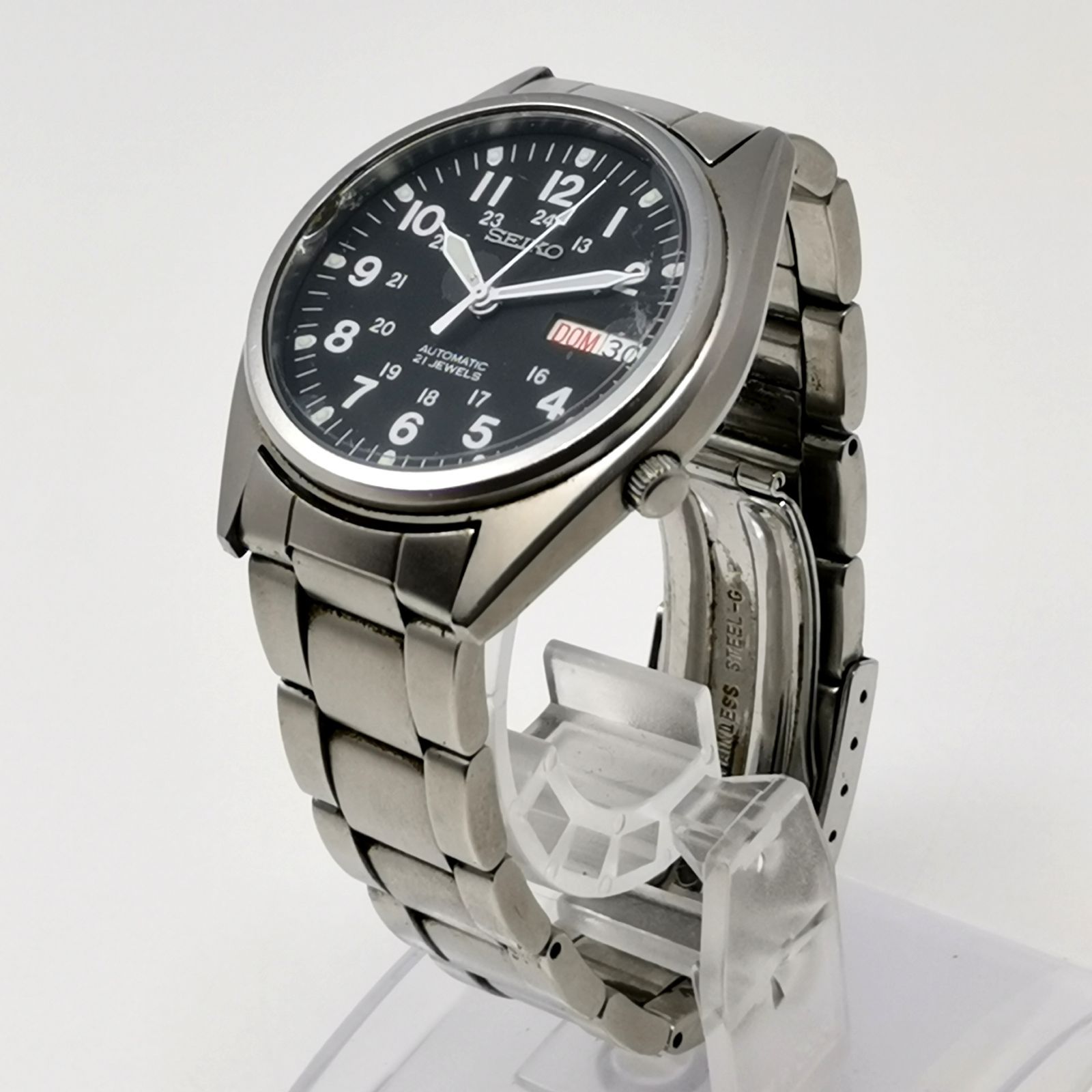 SEIKO セイコー 時計 automatic 自動巻き デイデイト 裏スケ 稼働 7S26 